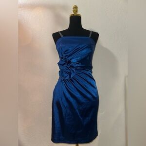 Jessica McClintock Strapless Royal Blue Dress